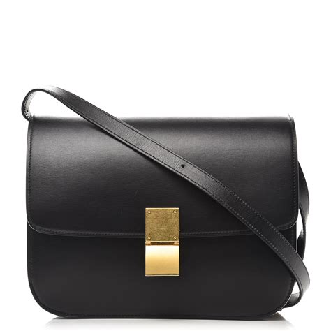 celine classic box calfskin|CELINE Box Calfskin Medium Classic Box Flap Bag Zinc.